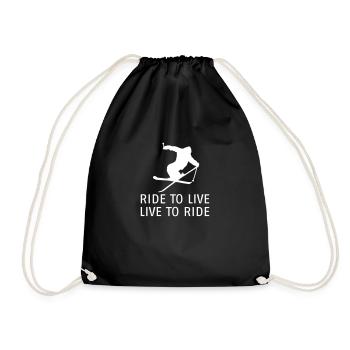 ride to live iiii - Turnbeutel - Schwarz - Vorne