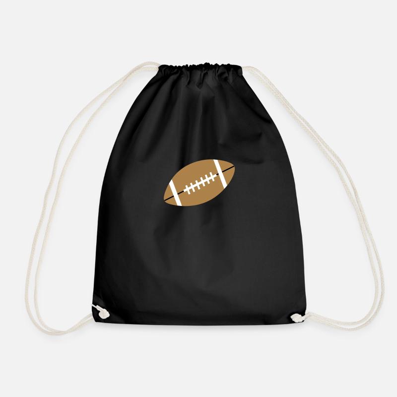 football - Drawstring Bag - black