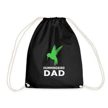 Hummingbird - Drawstring Bag - black - Front