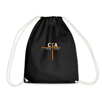 CIA - Christ In Action - Turnbeutel - Schwarz - Vorne