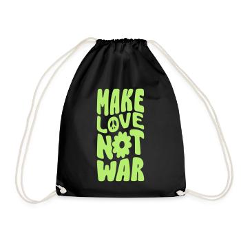 Faites l’amour, pas la guerre - Sac de sport léger - noir - Devant