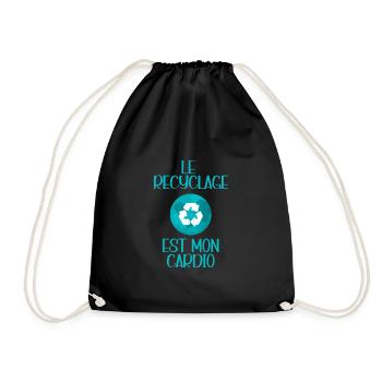 Le Recyclage Est Mon Cardio Idée Cadeau Ecolos - Sac de sport léger - noir - Devant