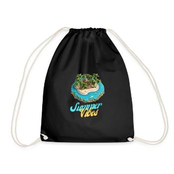 Summer Vibes - Drawstring Bag - black - Front