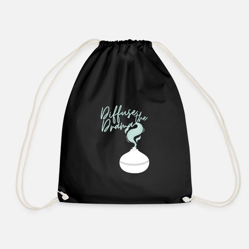 Diffuse the Drama - Drawstring Bag - black