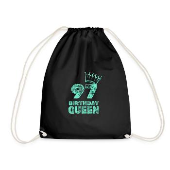 Age 97 - Drawstring Bag - black - Front