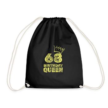 68 - Drawstring Bag - black - Front