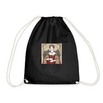 born in Poland Queen 2 - Drawstring Bag - black - Front