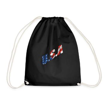 USA - Drawstring Bag - black - Front