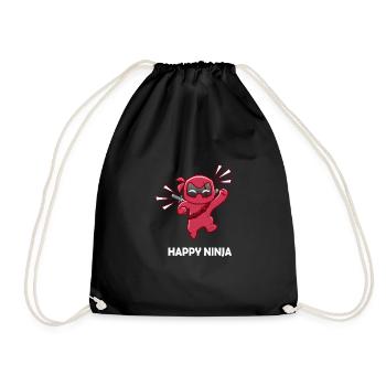 ninja in love shirt - Turnbeutel - Schwarz - Vorne