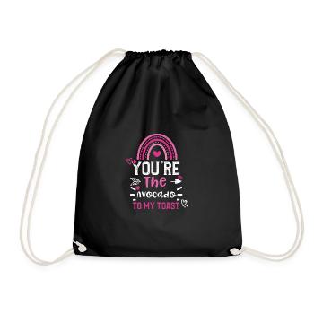 You're The Avocado To My Toast - Drawstring Bag - black - Front