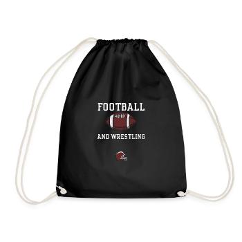 Football And Wrestling - Football - Turnbeutel - Schwarz - Vorne
