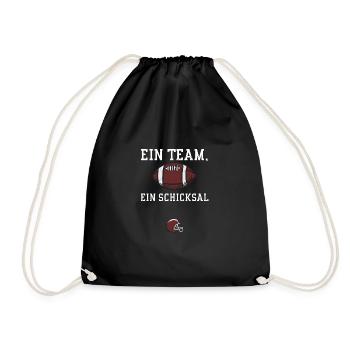 Ein Team, ein Schicksal - Football - Turnbeutel - Schwarz - Vorne