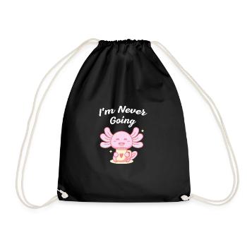 I will never be introverted shy person us - Drawstring Bag - black - Front
