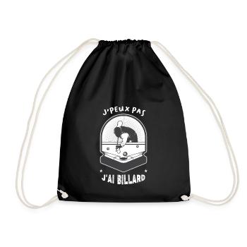 J'Peux Pas J'Ai Billard Cadeau Joueur De Billard - Sac de sport léger - noir - Devant