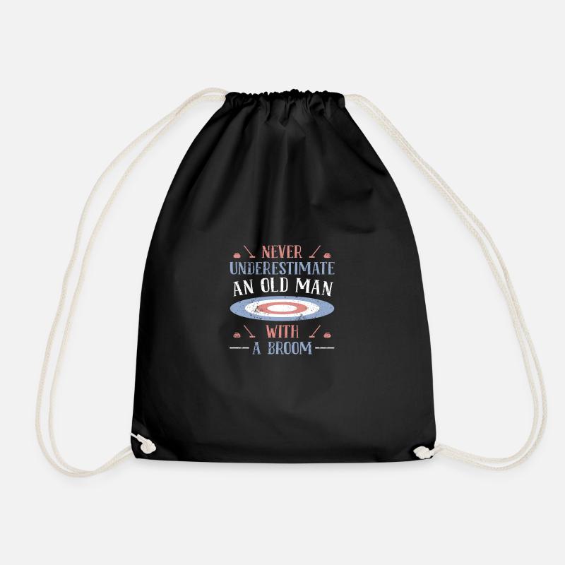Curling - Drawstring Bag - black