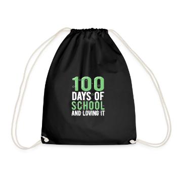 100 Days Of School - Turnbeutel - Schwarz - Vorne