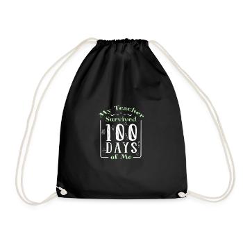 100 Days Of School - Turnbeutel - Schwarz - Vorne