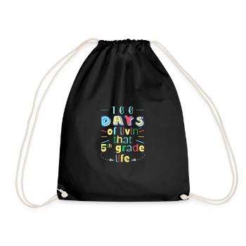 100 jours d’école - Sac de sport léger - noir - Devant