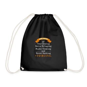 100 jours d’école - Sac de sport léger - noir - Devant