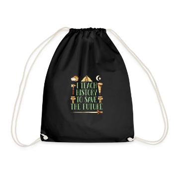 History teacher - Drawstring Bag - black - Front