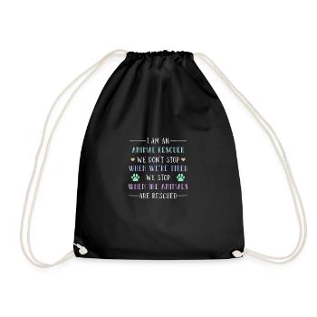 Un chien adopte le bien-être animal - Sac de sport léger - noir - Devant