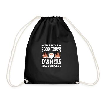 Food Truck Streetfood - Drawstring Bag - black - Front