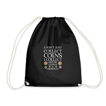 Les collectionneurs de pièces collectent des pièces - Sac de sport léger - noir - Devant