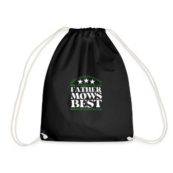 Lawn Mowing Lawn Mower Gardener - Drawstring Bag - black - Front