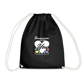 Mental Health Mentale Gesundheit - Drawstring Bag - black - Front
