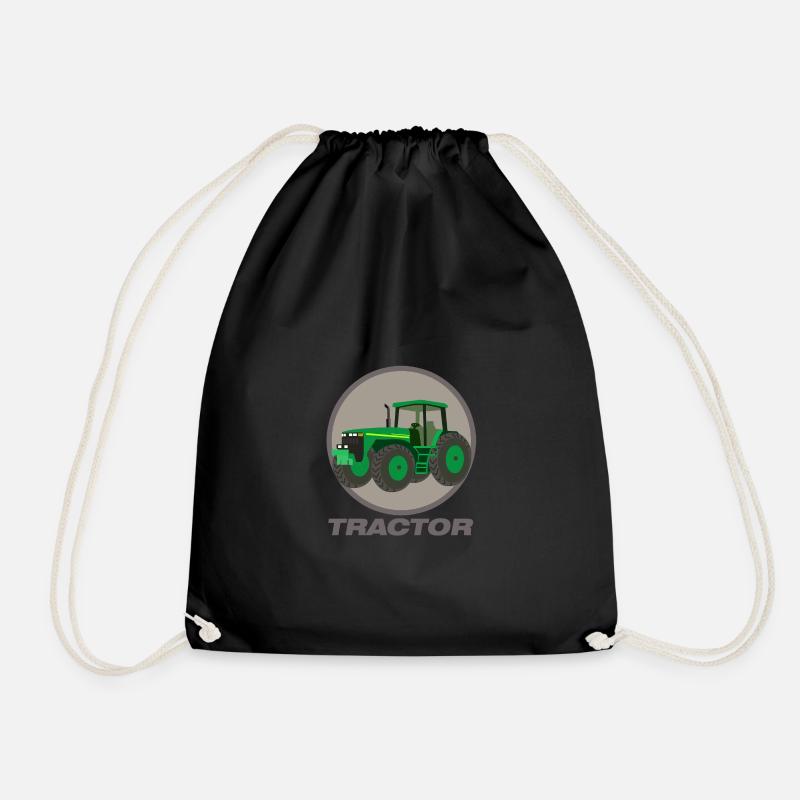 Tractor is my machine - tractor is my machine - Drawstring Bag - black