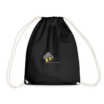 Weather, thunderstorm - weather, thunder storm - Drawstring Bag - black - Front