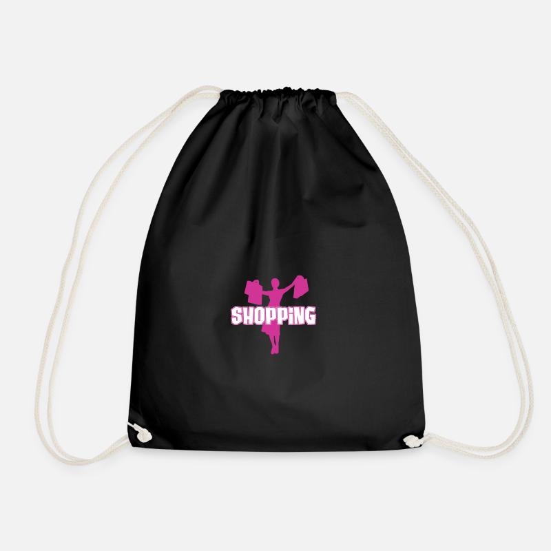 Shopping - Drawstring Bag - black