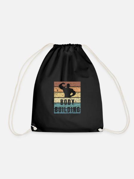 Super Bodybuilding - Installing Muscles - Drawstring Bag - black