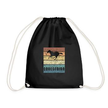 Reitsport Pferd Crunge Pferderasse Reiten - Turnbeutel - Schwarz - Vorne