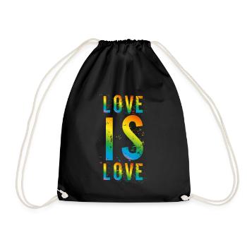 Love is love - Turnbeutel - Schwarz - Vorne