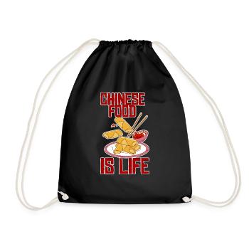 Chinese Food Is Life 2 - Drawstring Bag - black - Front