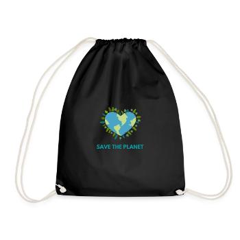 Save The Planet! - Turnbeutel - Schwarz - Vorne