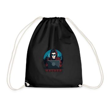 Hacker Sonnenbrille Hacker Anonymous Hacker - Turnbeutel - Schwarz - Vorne