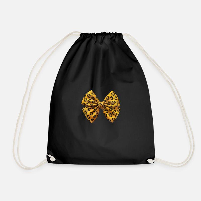 T-shirt chic à nœud léopard - Sac de sport léger - noir