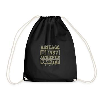 Authentic 1987 Millésime 1987 - Vintage 1987 Rétro - Sac de sport léger - noir - Devant