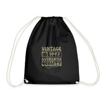 Authentic 1997 Vintage 1997 - Vintage 1997 Retro - Drawstring Bag - black - Front