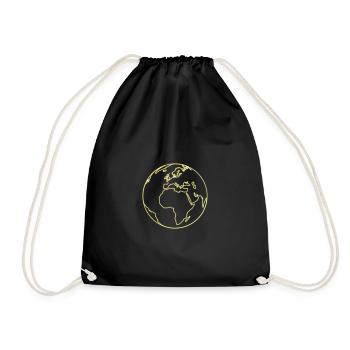 terre jaune fluo - Sac de sport léger - noir - Devant