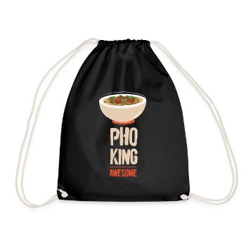 Soupe de nouilles vietnamiennes Pho King Awesome - Sac de sport léger - noir - Devant