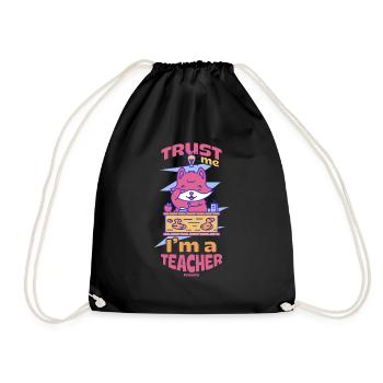 Trust Me I'm A Teacher - Turnbeutel - Schwarz - Vorne