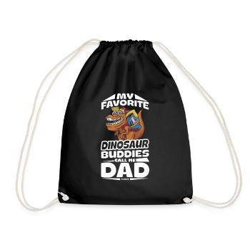Mes copains dinosaures préférés m’appellent papa - Sac de sport léger - noir - Devant