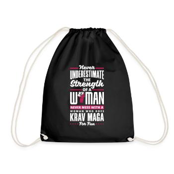 Self Defense Martial Arts Krav Maga Female - Turnbeutel - Schwarz - Vorne