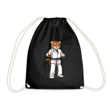 Jiu Jitsu Tiger - Brasilianisches Jiu Jitsu und - Turnbeutel - Schwarz - Vorne
