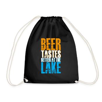 Beer Tastes Better At The Lake 3 - Turnbeutel - Schwarz - Vorne