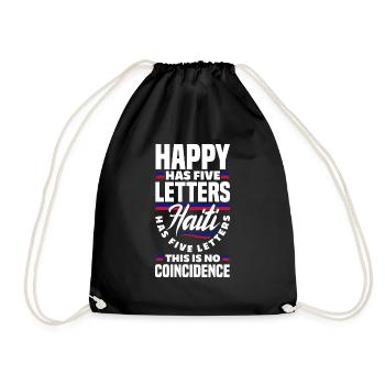 Haïti Haïti Haïti Drapeau Drôle - Sac de sport léger - noir - Devant