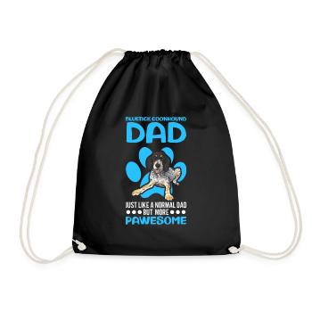 Bluetick Coonhound Gift Funny Saying - Drawstring Bag - black - Front